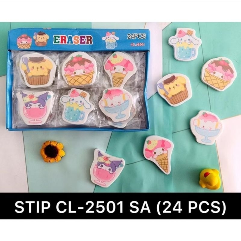 

ECER Penghapus Pensil Motif Sanrio stip fancy/OB KECIL