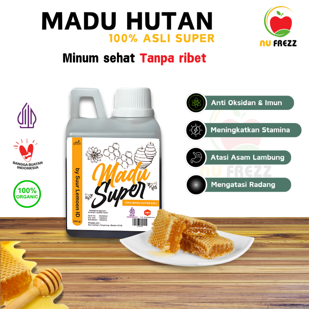 

Madu Super Hutan 500gr Pure Natural Raw Honey Madu Asli 100% Suur Lemoen
