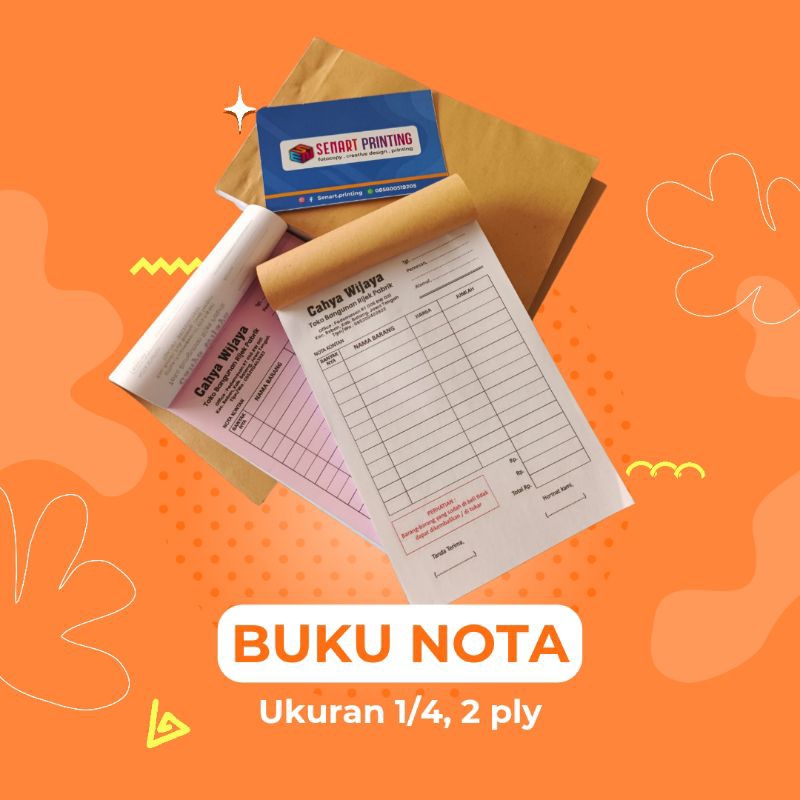 

Buku Nota ukuran 1/4, 2 ply