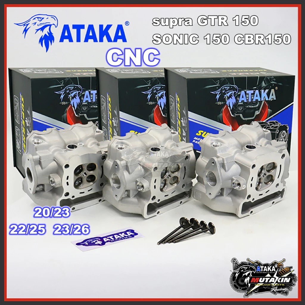 ATAKA RACING Super Head Porting CNC Golf Sonic Supra GTR Cb 150R Cbr 150 23/20 25/22 26/23