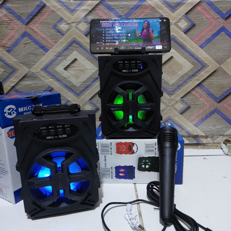 SPEAKER BLUETOOTH S288-S 288PLUS MIC KARAOKE PORTABLE