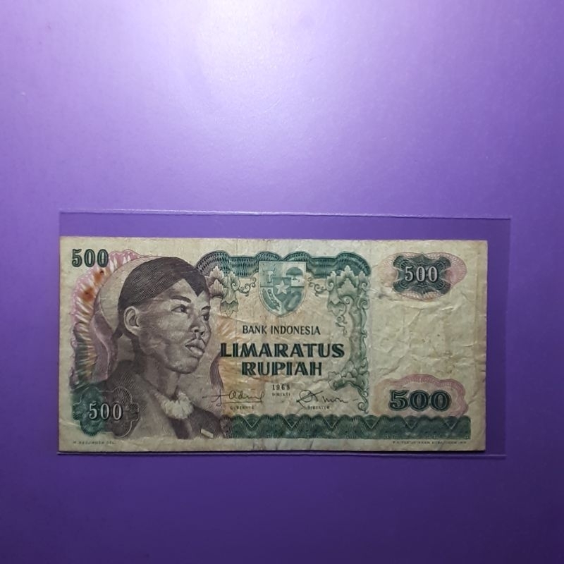 Uang 500 rupiah sudirman 1968