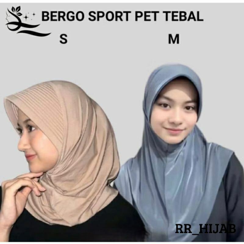 jilbab sport pet tebal / bergo sport pet tebal / jilbab instan / hijab bergo pet tebal