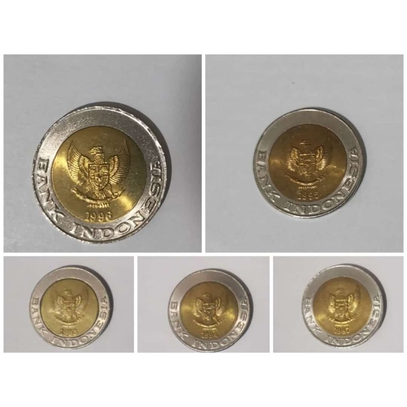 uang koin seri 1993-1997. 1koin 1M. borongan 5koin 4,5M nego