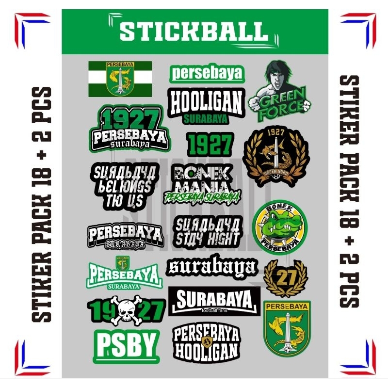 

20 STIKER PERSEBAYA SURABAYA BONEK 1927
