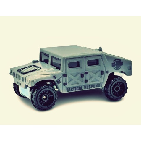 Miniatur Mobil Militer Humvee Abu-abu Hotwheels