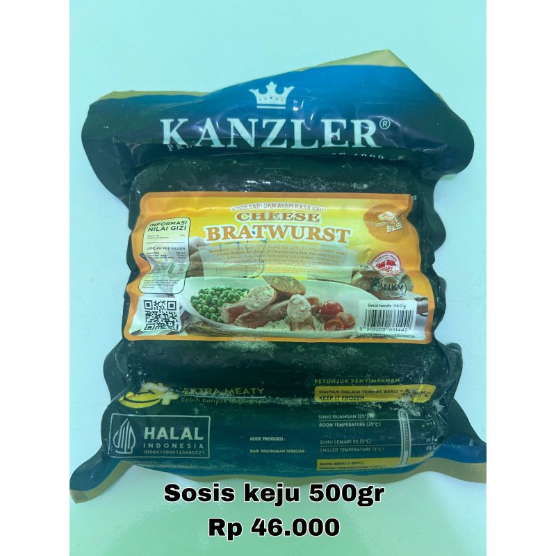 

Kanzler Sosis keju Halal Bratwurst