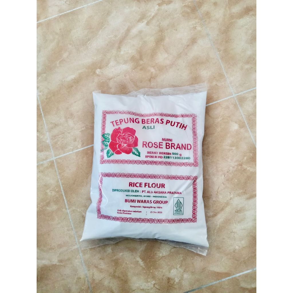 

Tepung Beras Putih Asli Rose Brand Rice Flour Kemasan 500 gram