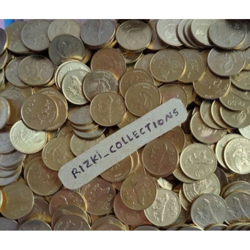 uang kuno Koin 50 rupiah Komodo / Ekonomis
