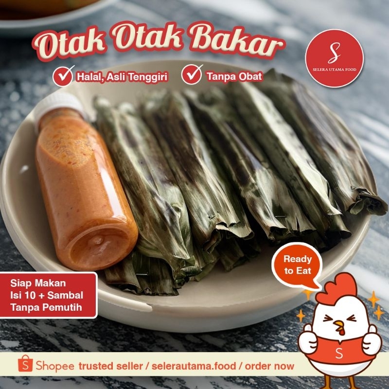 

Otak Otak Bakar Ikan Tenggiri Aben isi 10, 580gram - Matang, Siap Makan