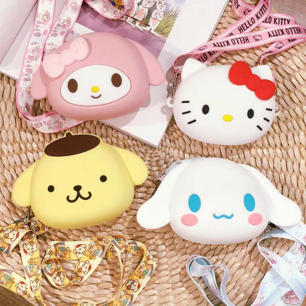 Tas Karakter Anak Silikon Tas Karet Resleting Cewek Dewasa Lucu Kekinian Tas Selempang Anak Wanita