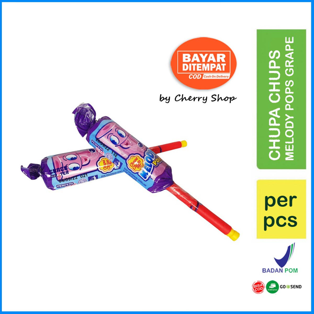 

Chupa Chups Melody Pop Grape 15g - Permen Stick Rasa Anggur By Cherry Shop