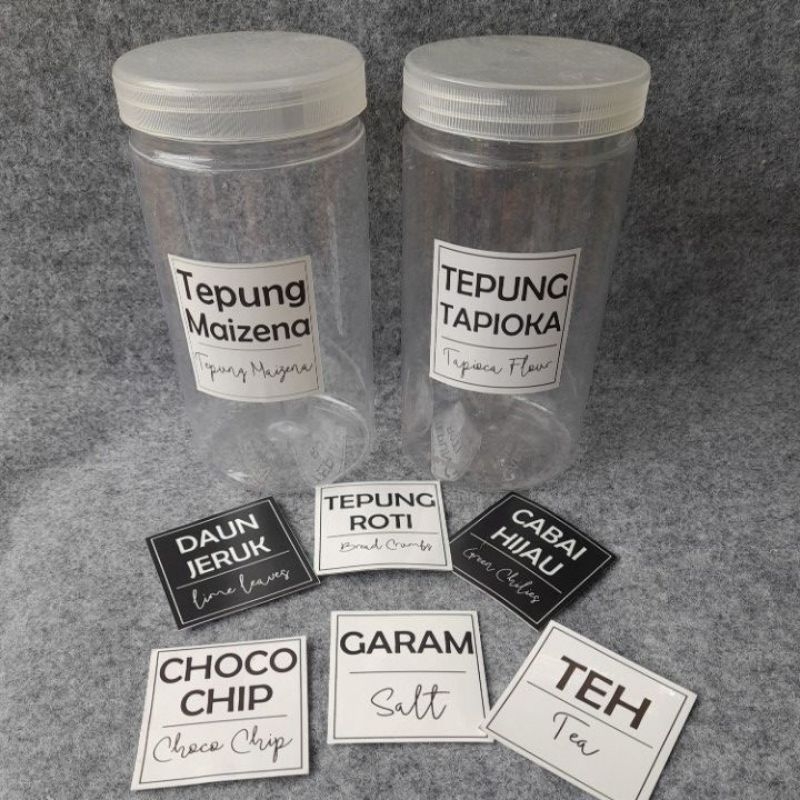 Stiker Label Bumbu Minimalis Dapur Anti Air Termurah