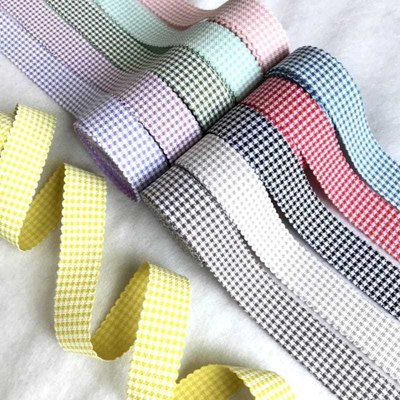 

PER 1 YARD (91 CM) - 2.5 Cm (1") PITA KOTAK GERIGI / PITA MOTIF KOTAK / PITA GERIGI / PITA KOTAK