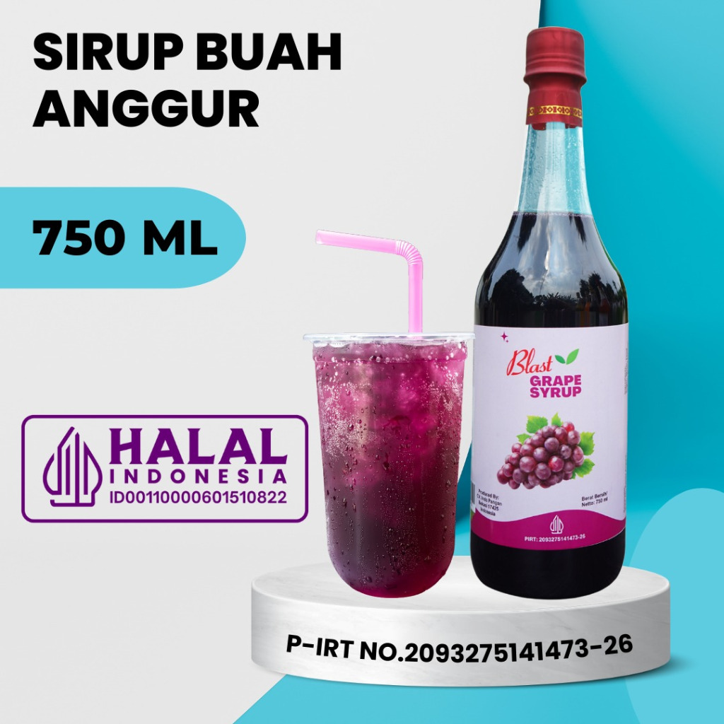 

Syrup ANGGUR 750 mL - Sirup Minuman Rasa GRAPE - Aneka Rasa Buah / Drink Flavour