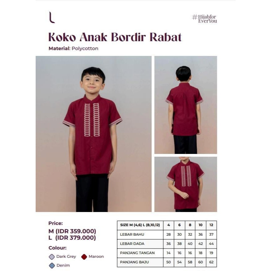 ELZATTA HIJAB BAJU KOKO ANAK TERBARU KOKO ANAK RABAT