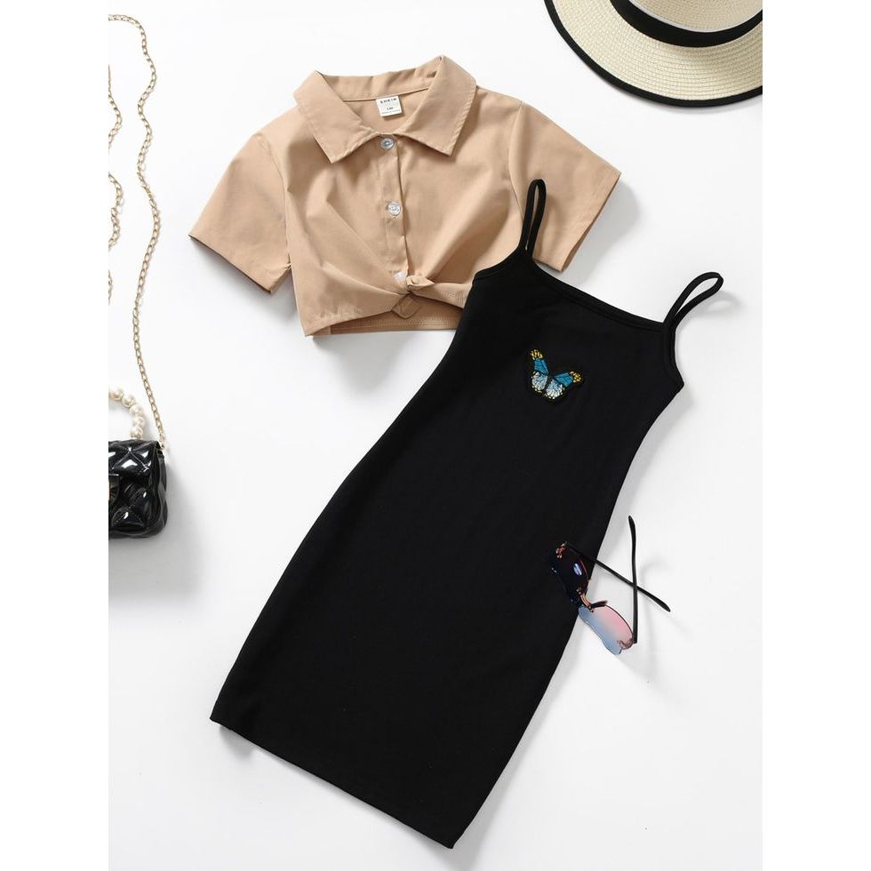 MINI DRESS IMUT - SETELAN DRESS KAOS KEMEJA ANAK PEREMPUAN USIA 1-12 TAHUN