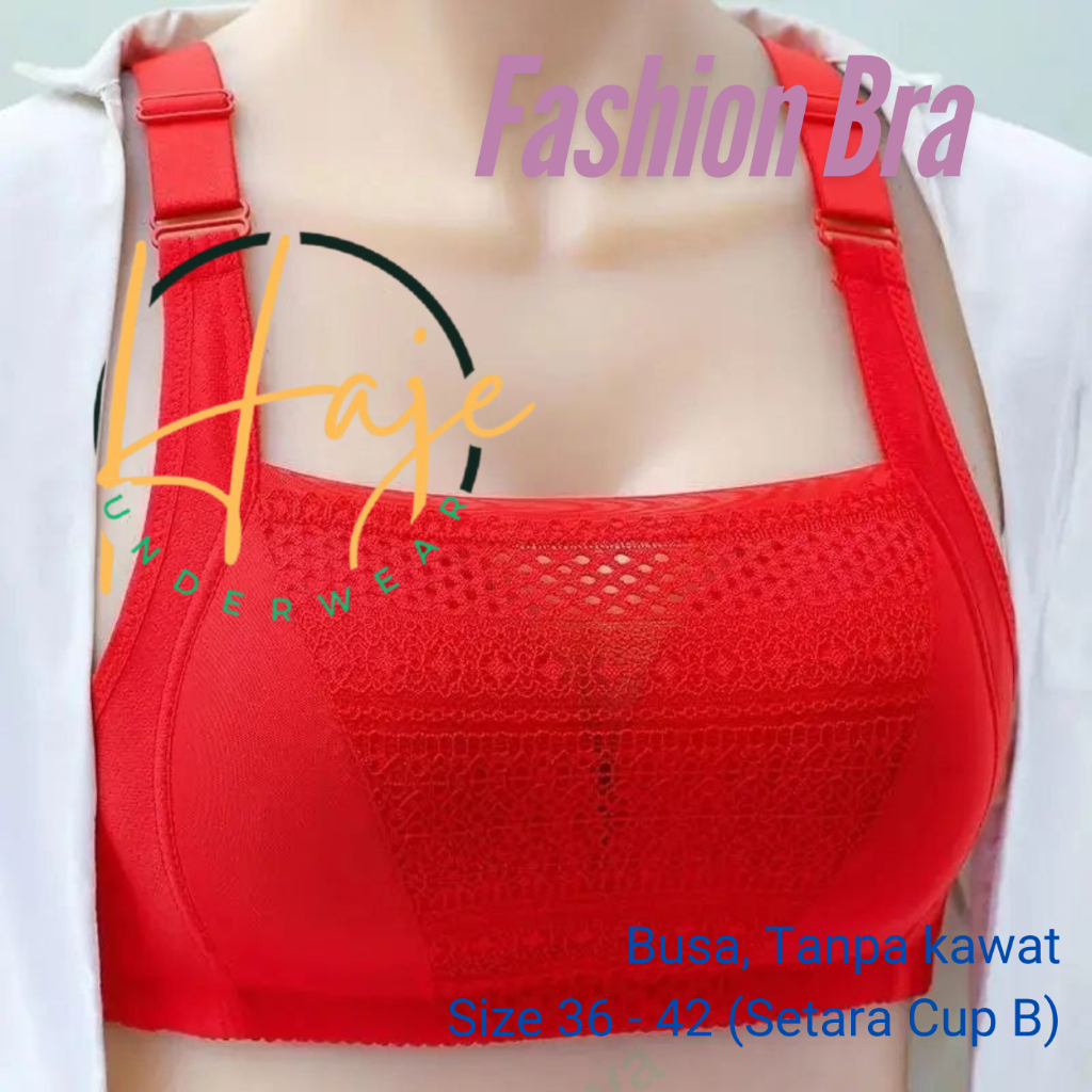Bra BH Kemben Fashion Bra Busa Tanpa Kawat Cup B Size 36 - 42