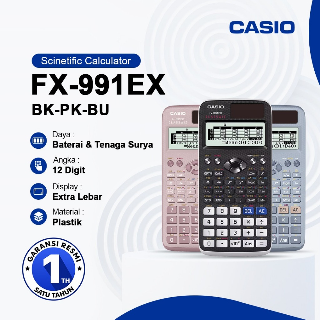 

Casio Calculator Scientific FX-991EX Casio Kalkulator Ilmiah - Garansi Resmi