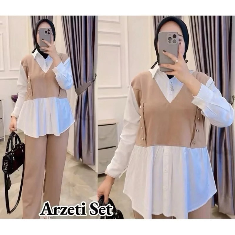 ARZETI SET ROMPI CRINKLE AIRFLOW LD 110 CELANA KULOT // ONE SET ROMPI CRINKLE // ONE SET KOMBINASI W