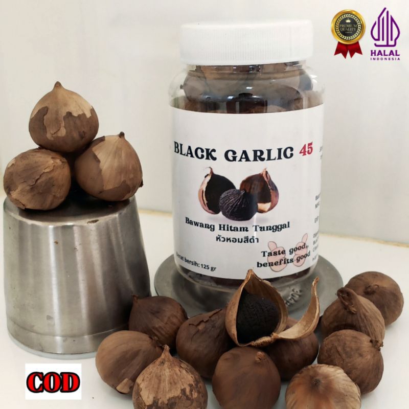 

Black Garlic Tunggal 125g Bawang Hitam Tunggal Herbal Untuk Kesehatan Bawang Lanang / Solo