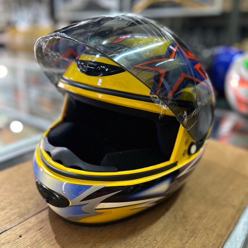 Helm Full Face Index/Avex BS-7 Dewasa Import YELLOW ORANGE