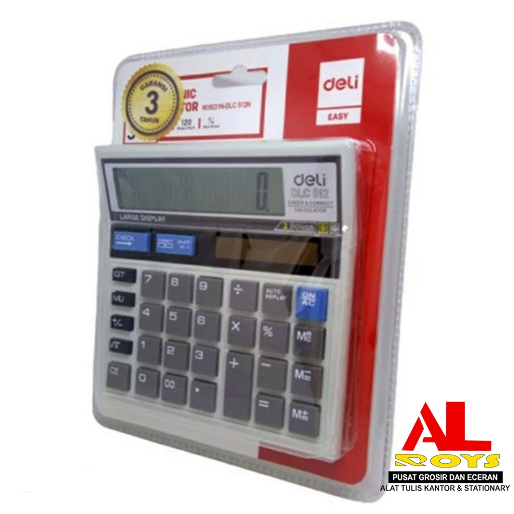 

Calculator Deli DLC 512 Check & Correct Desktop Kalkulator Meja Office