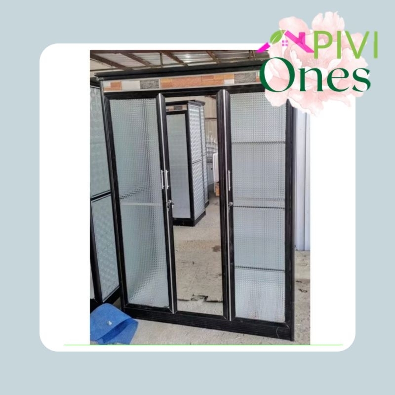 Lemari Pakaian 3 Pintu Simpel Aluminium Khusus Palembang