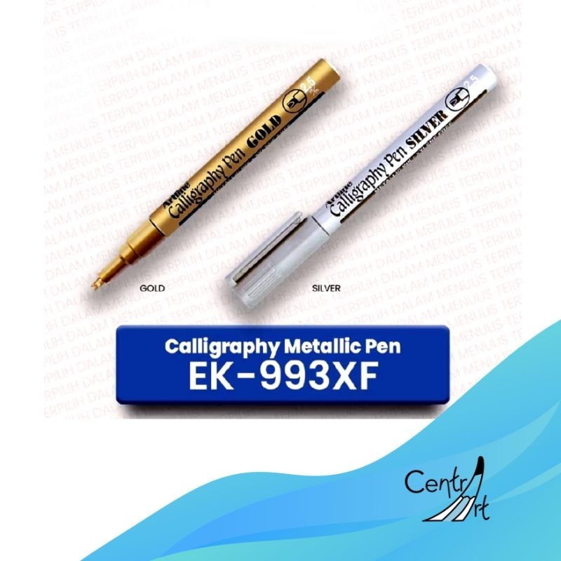 

Artline calligraphy pen marker spidol gold / silver emas perak 2.5mm