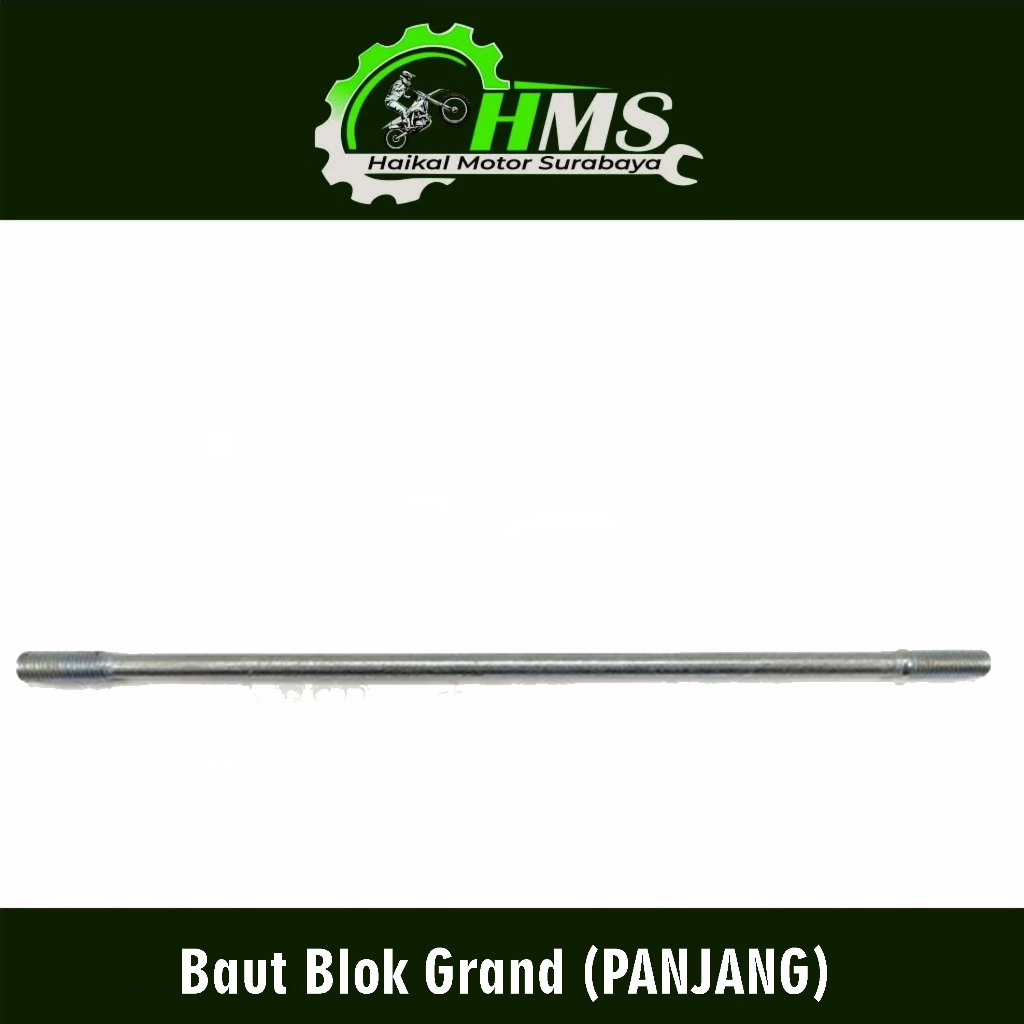 Baut Blok Grand (PANJANG) - Baud Bolt Ancer Mesin Tusuk Sate Silinder Cylinder Block Honda Beat