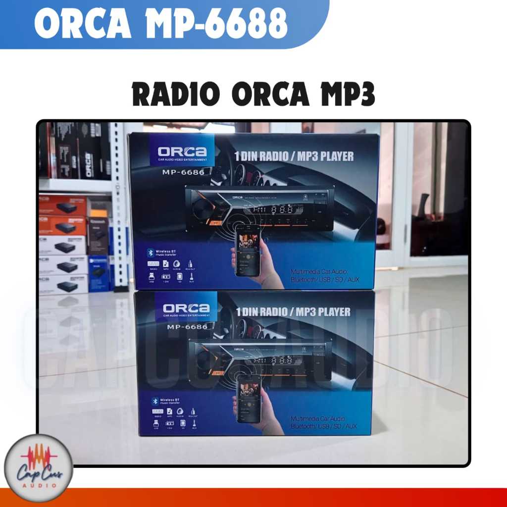 TAPE MOBIL SINGLE DIN MOBIL ORCA MP 6686/USB/RADIO/SDCARD/BLUETOOTH