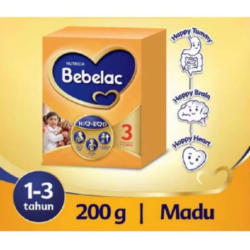 

susu bebelac 200 gram 3+ rasa madu