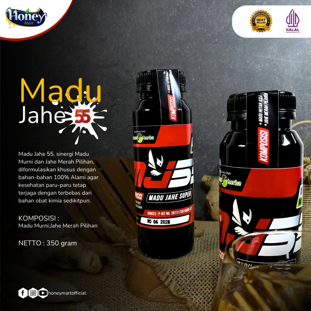 

Madu Jahe 55 - Minuman madu jahe merah pilihan Netto 350gram