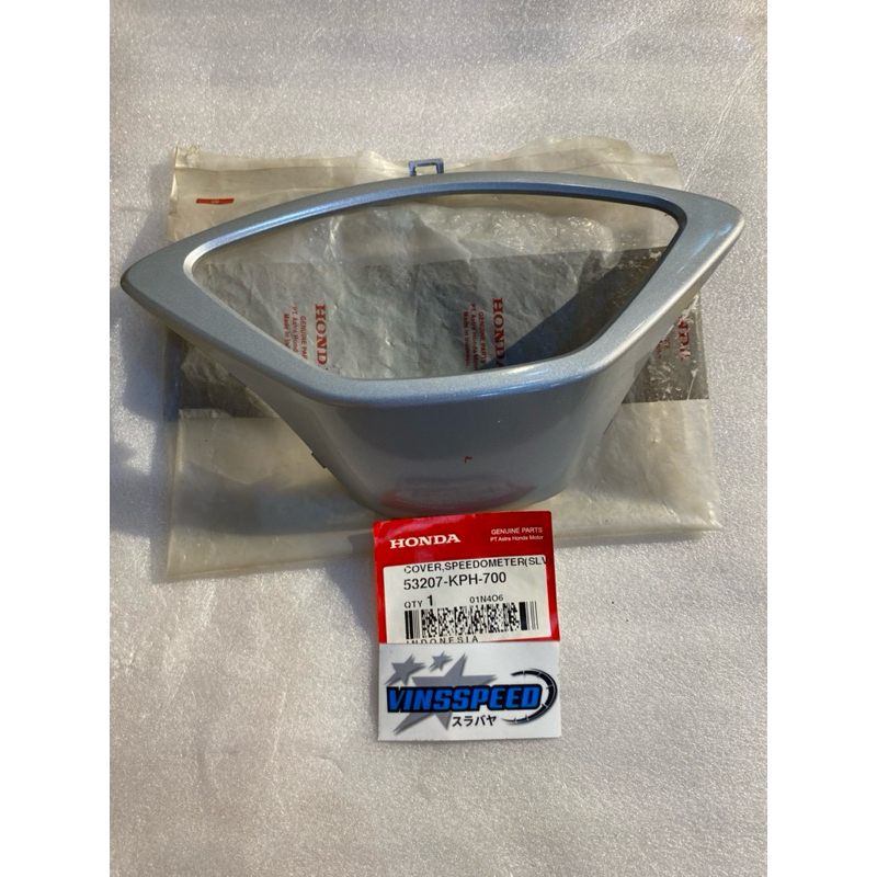 COVER SPEEDOMETER HONDA SUPRA X 125 LAMA BATMAN SILVER ORIGINAL AHM 53207 KPH 700