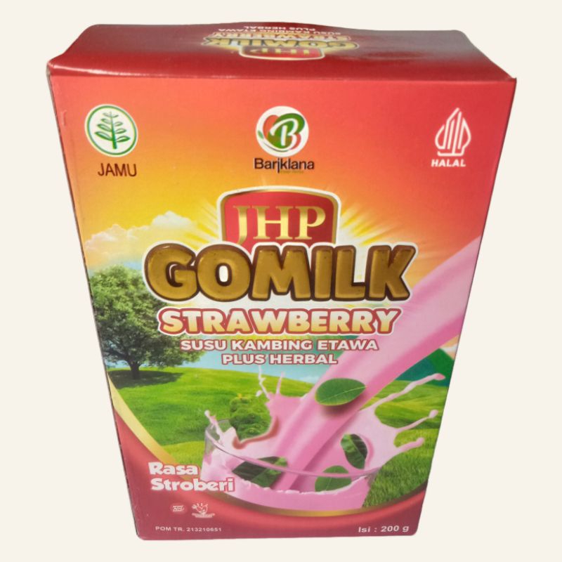 

Gomilk susu kambing etawa plus Herbal Rasa Stroberi 200gram