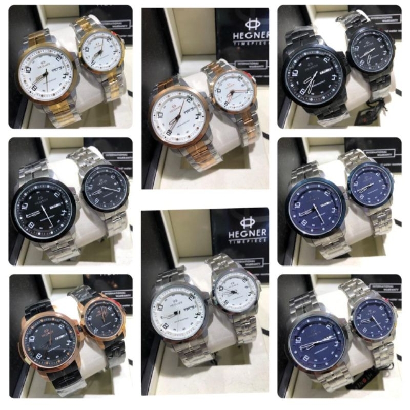 JAM TANGAN CAUPLE ORIGINAL HEGNER 3908/ HEGNER 3907 ORIGINAL