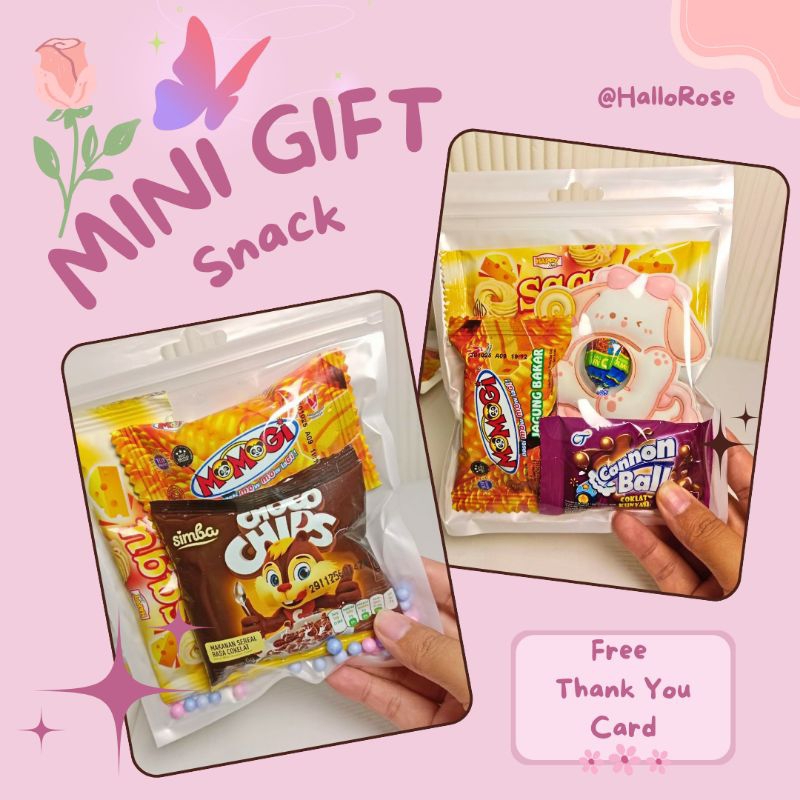

MINI GIFT SNACK termurah untuk kado ulang tahun anak hampers freebies wisuda