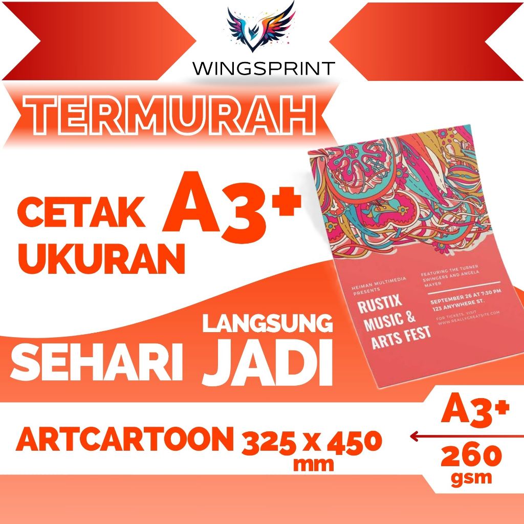 

Cetak A3+ Murah | Print A3+ 1 Sisi dan 2 Sisi | Kertas Art Carton