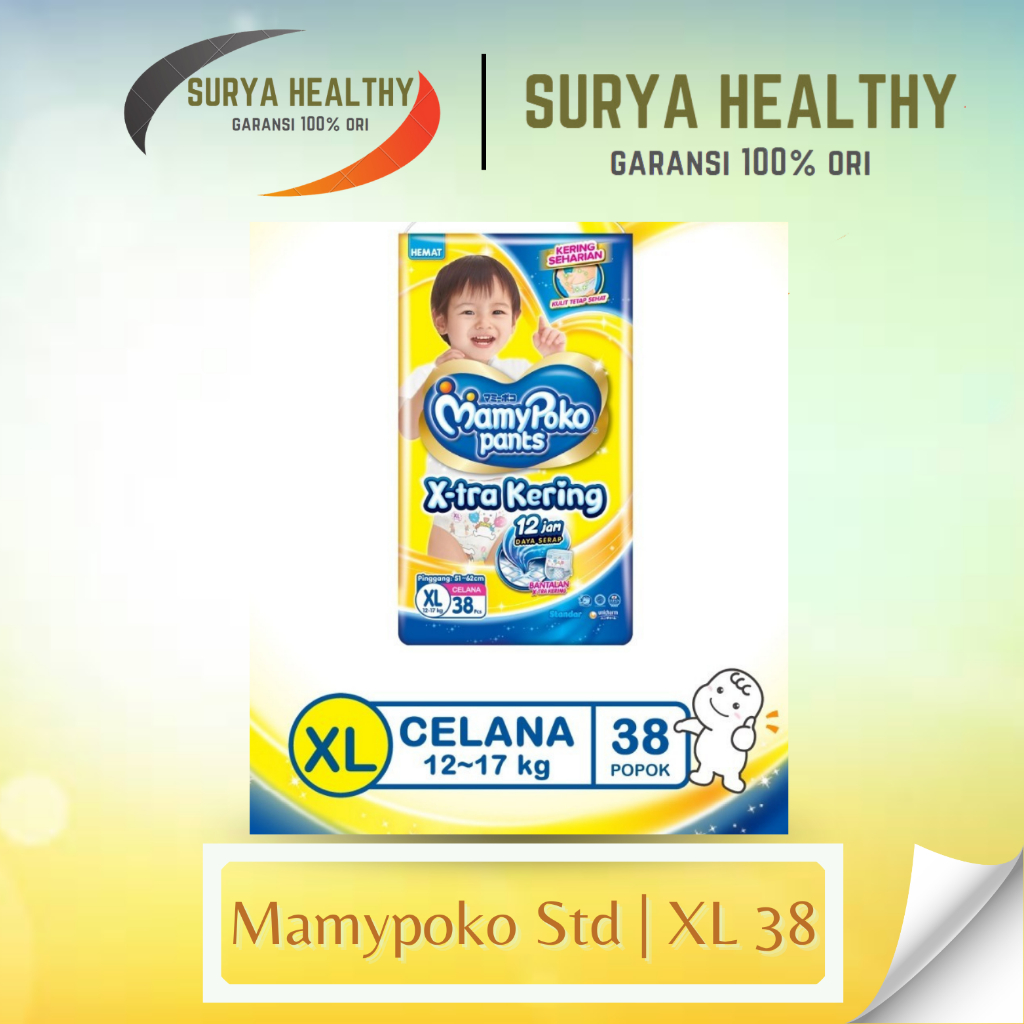 MAMYPOKO PANTS XTRA KERING STANDAR XL38 POPOK CELANA MAMYPOKO EXTRA KERING/ STANDAR XL 38