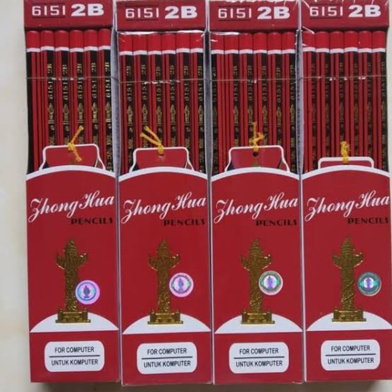 

pensil 6151 2b zhong hua 1box isi 12pcs