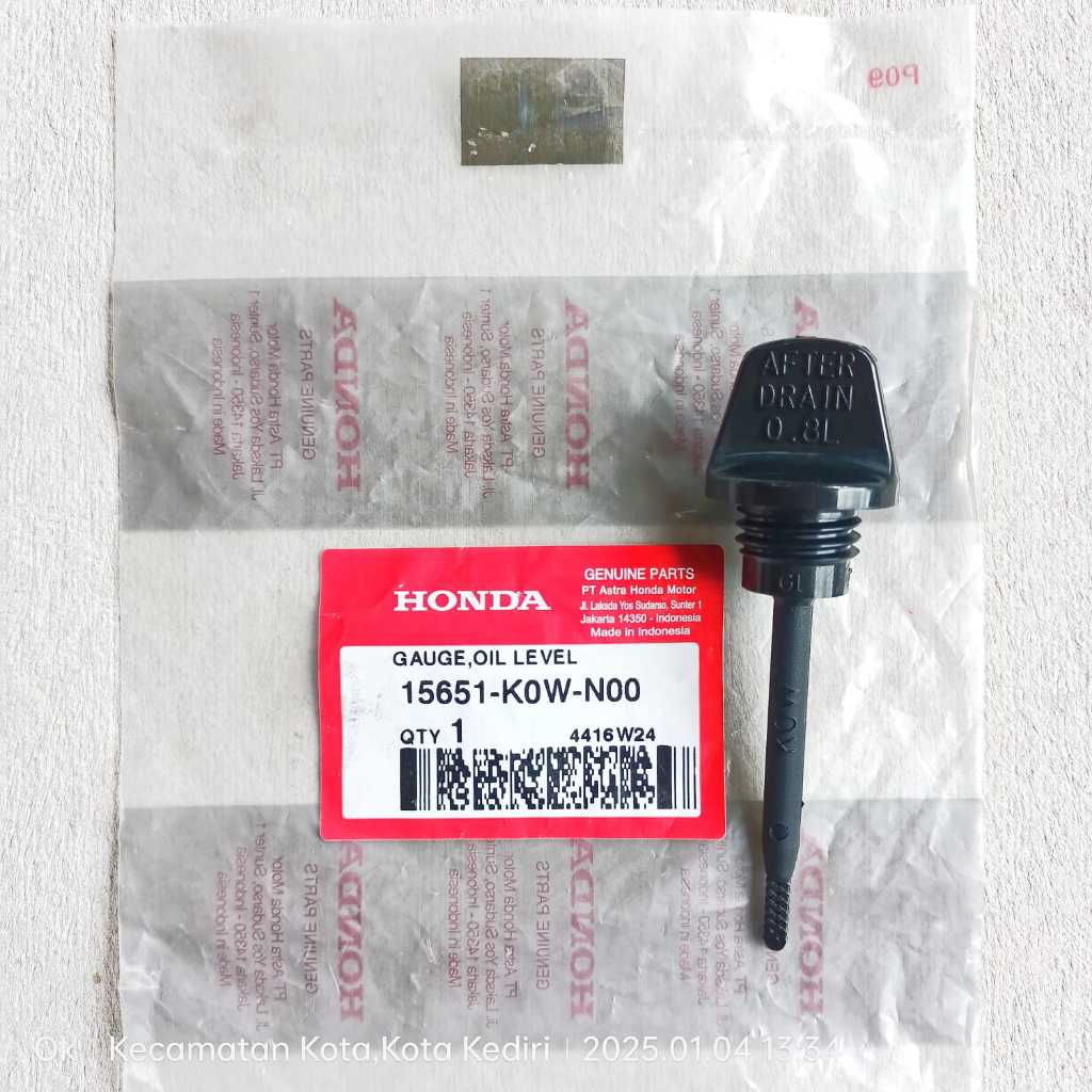 Stik-Tutup Oli Mesin Atas Vario 125-150 Fi-eSP PCX 125-150 ADV-150 Ori AHM 15651-K0W-N00