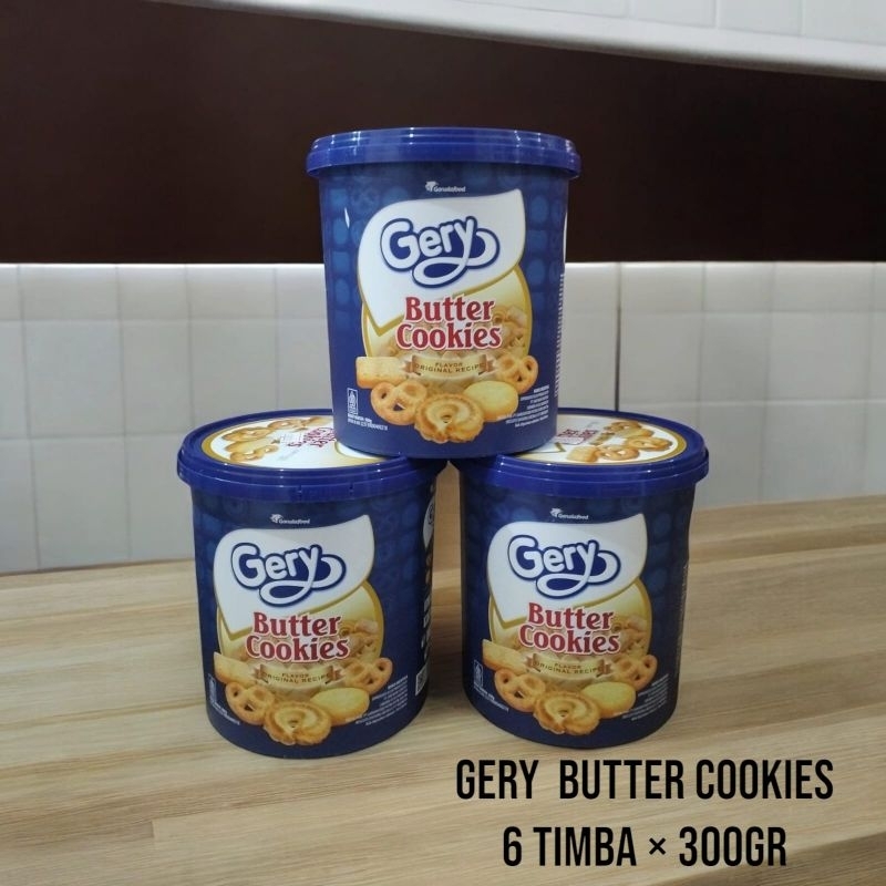 

Aneka Snack Cemilan Murah Gery Butter Cookies Biskuit Timba 300gr