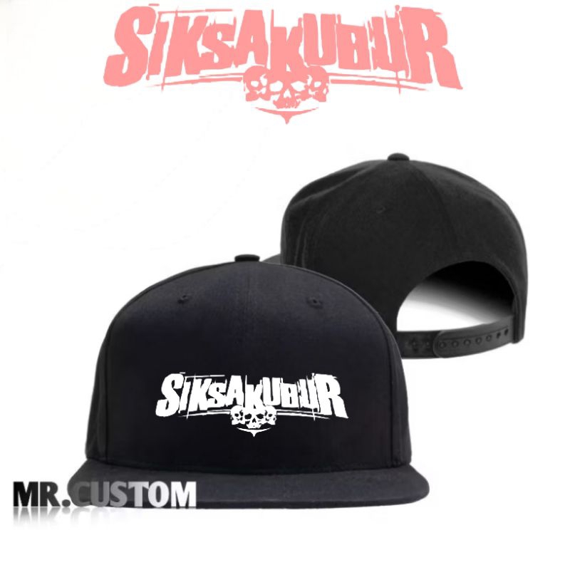 Topi Snapback Premium Lokal Brand Siksa Kubur/Topi Casual Distro Band/Topi Band METAL HARDCORE SIKSA