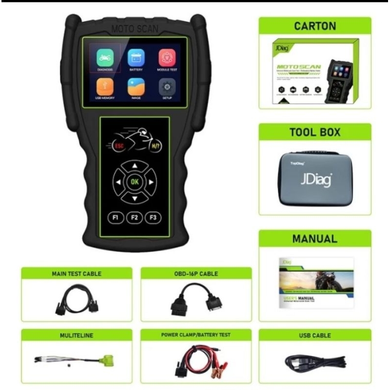 JDIAG M100 PRO alat scaner motor injeksi