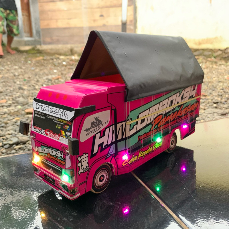 Truk Oleng Full Variasi - RC Miniatur Truk - Truk Oleng Dari Kayu Asli - Mainan Anak