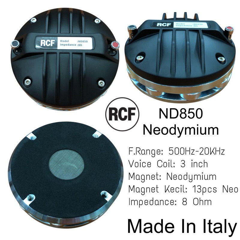 Tweeter RCF ND850 Neo Coil 3”inch 13pcs Magnet Neodymium Driver Made In Italy