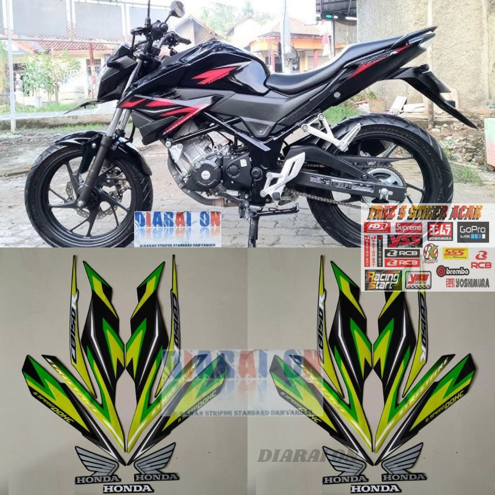 Stiker Striping Honda CB150r 2019 2020 - CB 150 R CB 150R Hijau Murah
