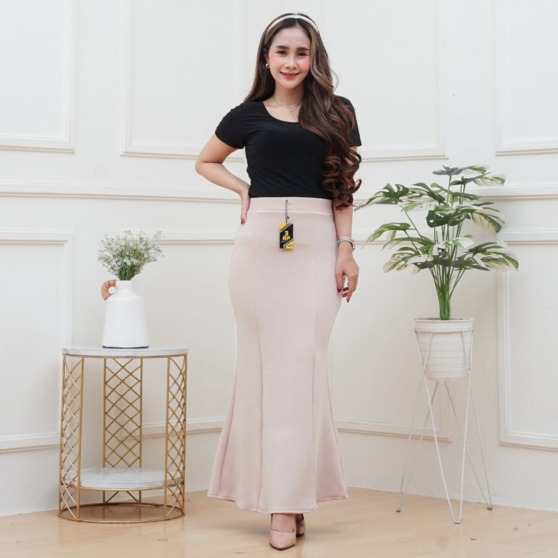 Rok Wanita Scuba Korean Style // Rok Mermaid Korean Style