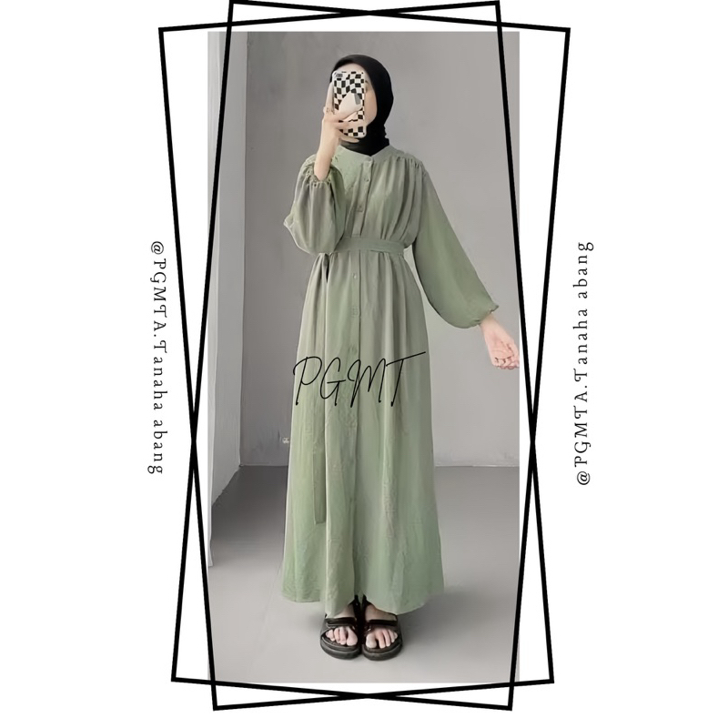 PGMT Tanah Abang Gamis Terlaris 2025 / Dress Polos Kekinian / Gamis lebaran 2025