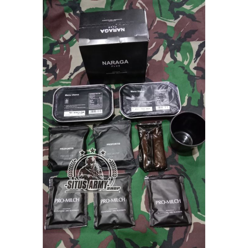 

TERMURAH RANSUM MAKANAN TNI | 1 PAKET LENGKAP RANSUM NARAGA PLUS | EXP. AGUSTUS. 2025 | MAKANAN TNI | RANSUM TNI | RANSUM JATAH ASLI TNI | RANSUM NASI TNI | NARAGA PLUS TNI || MAKANAN TNI || NARAGA PLUS || RANSUM NARAGA ||MAKANAN TENTARA